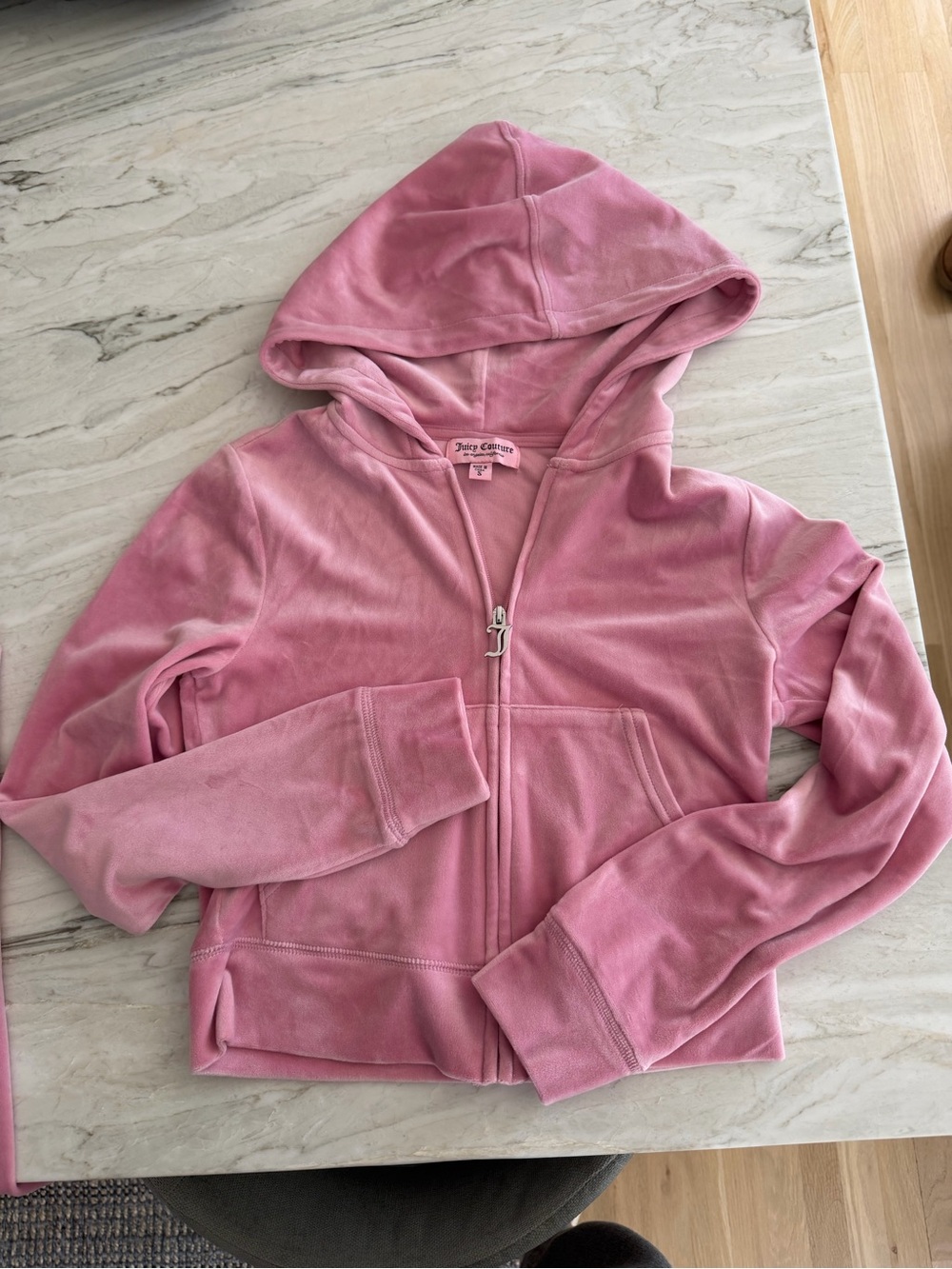 Juicy Couture OG Luxe Pink Velour Rhinestone Logo Tracksuit Set - Picture 6 of 12